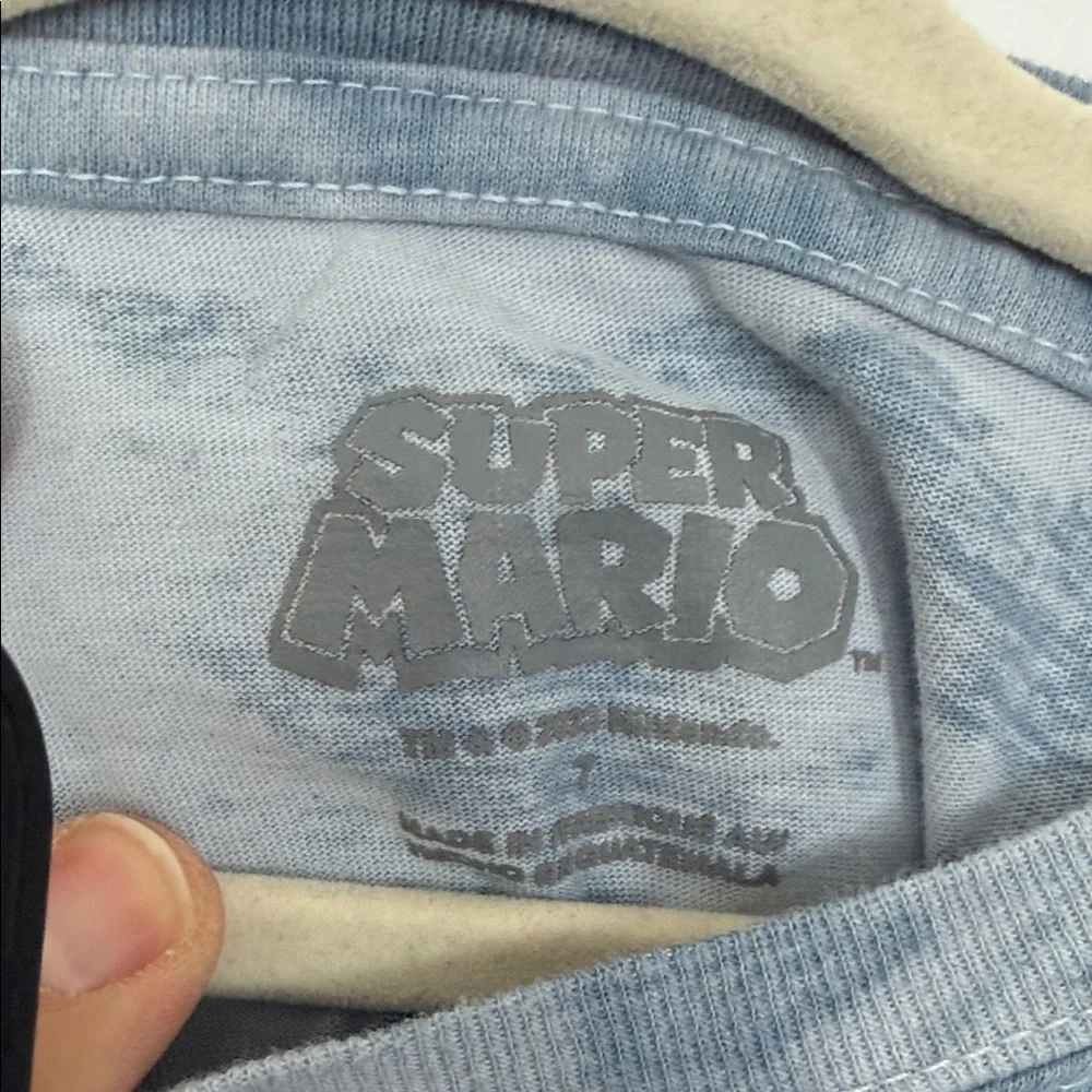 Buyer Choice Nintendo Super Mario Kids T-Shirt - Gray Tie-Dye Size:7